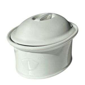 Pillivuyt vintage Oval Casserole with domed lid oven-to-table piece | 1qt. Med